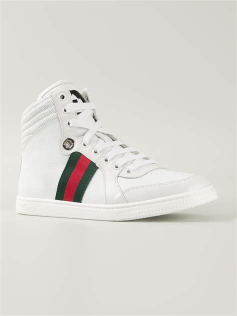 gucci white high tops|Gucci high top sneaker.